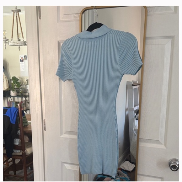 Urban Outfitters Sky Blue Ribbed Dress Small - Picture 3 of 4